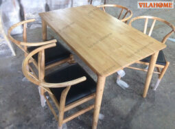 Bộ bàn ăn bằng gỗ hiện đại-W222