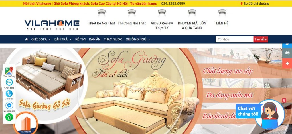 Nội Thất Vilahome với website đa dạng – điểm đến cố 1 cho mọi khách hàng tại Quảng Ninh